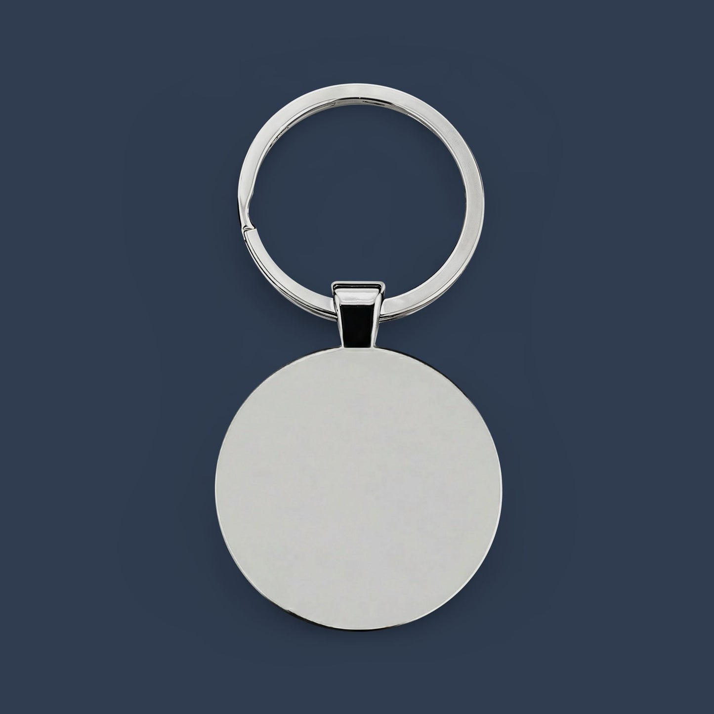 Golden Retriever Daisy Portrait Keychain — Round Stainless Steel Pet Photo Keyring