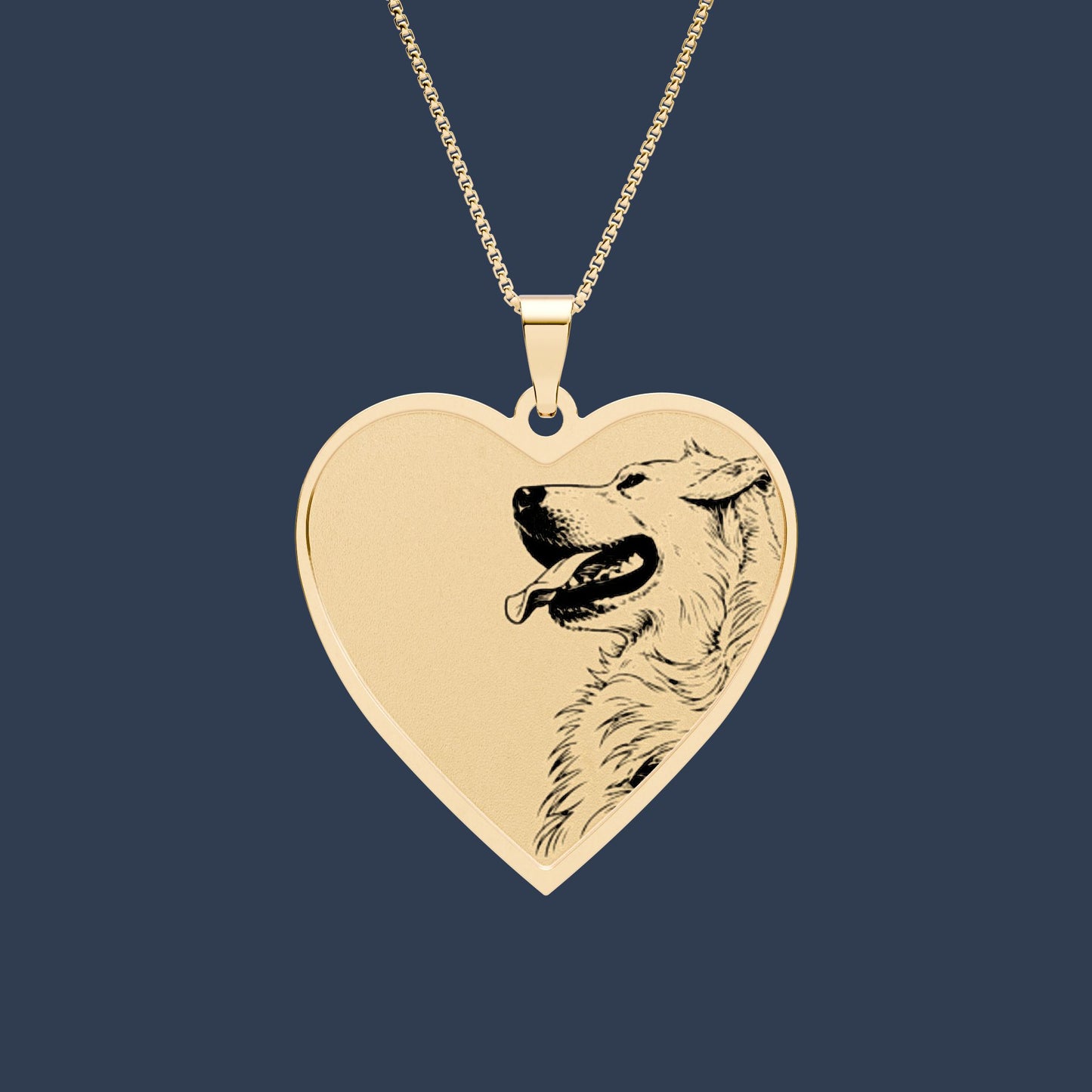 Heart Photo Pendant — Personalized Pet Portrait Necklace