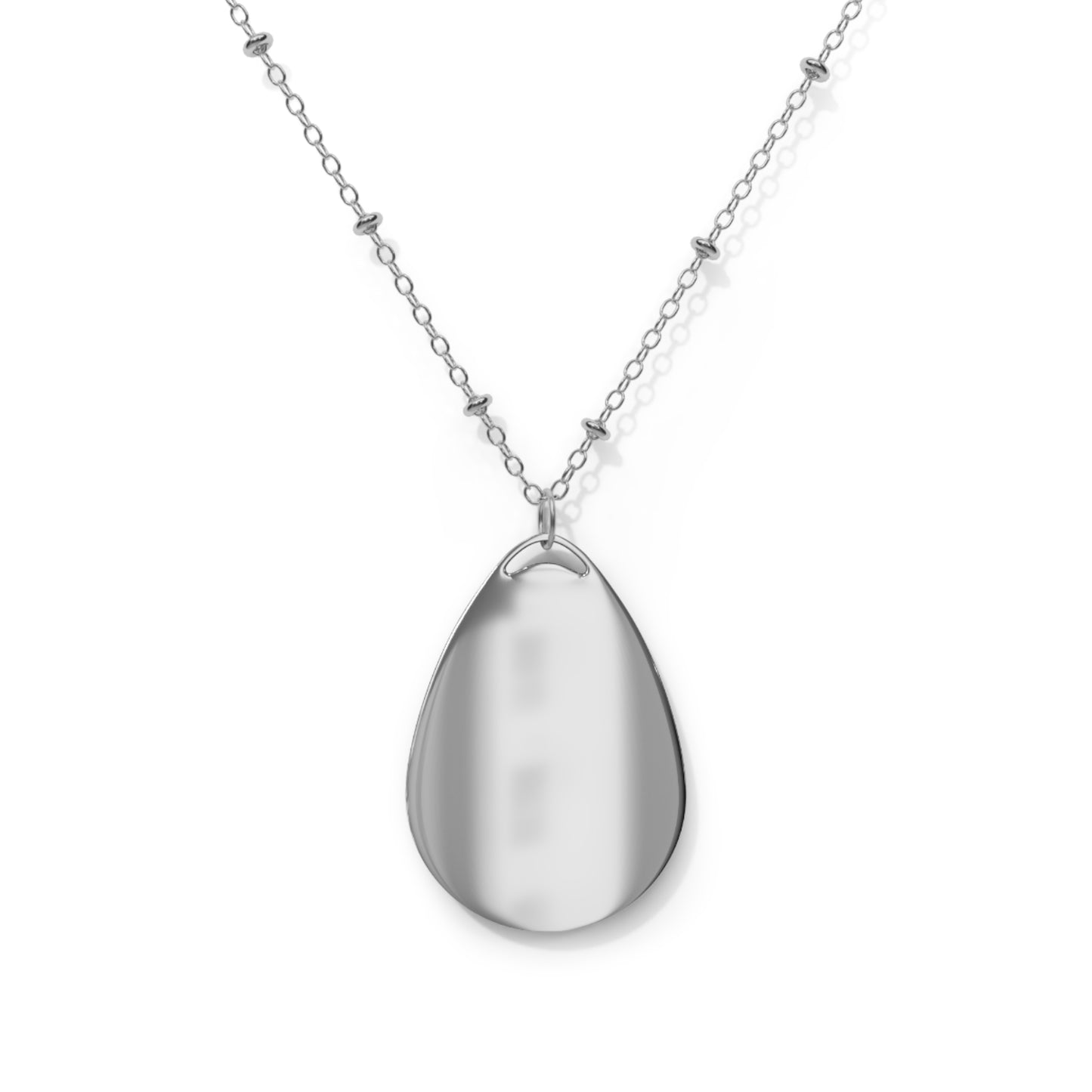Corgi Sunset Oval Necklace — Personalized Pet Portrait Teardrop Pendant