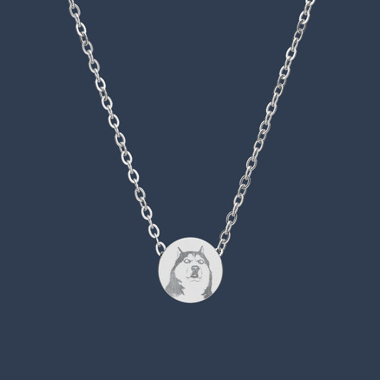 Circle Necklace engraved