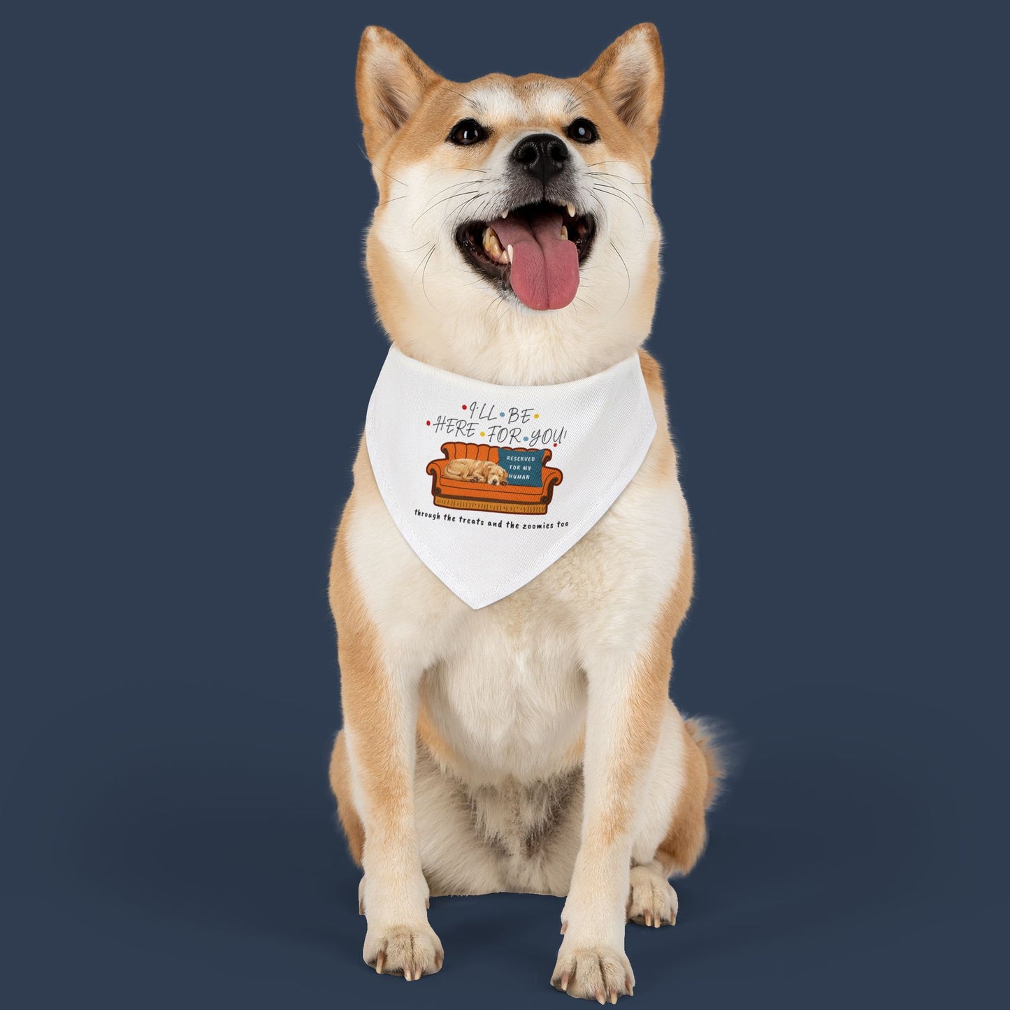 Pet Bandana Collar — 'I'll Be Here For You' Couch Friends Dog Bandana (TV Tribute)