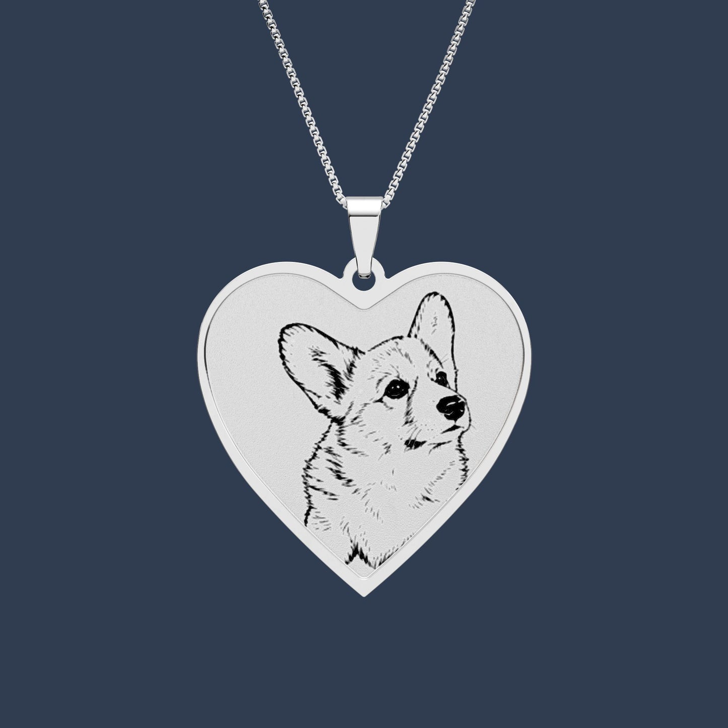 Heart Photo Pendant — Personalized Pet Portrait Necklace