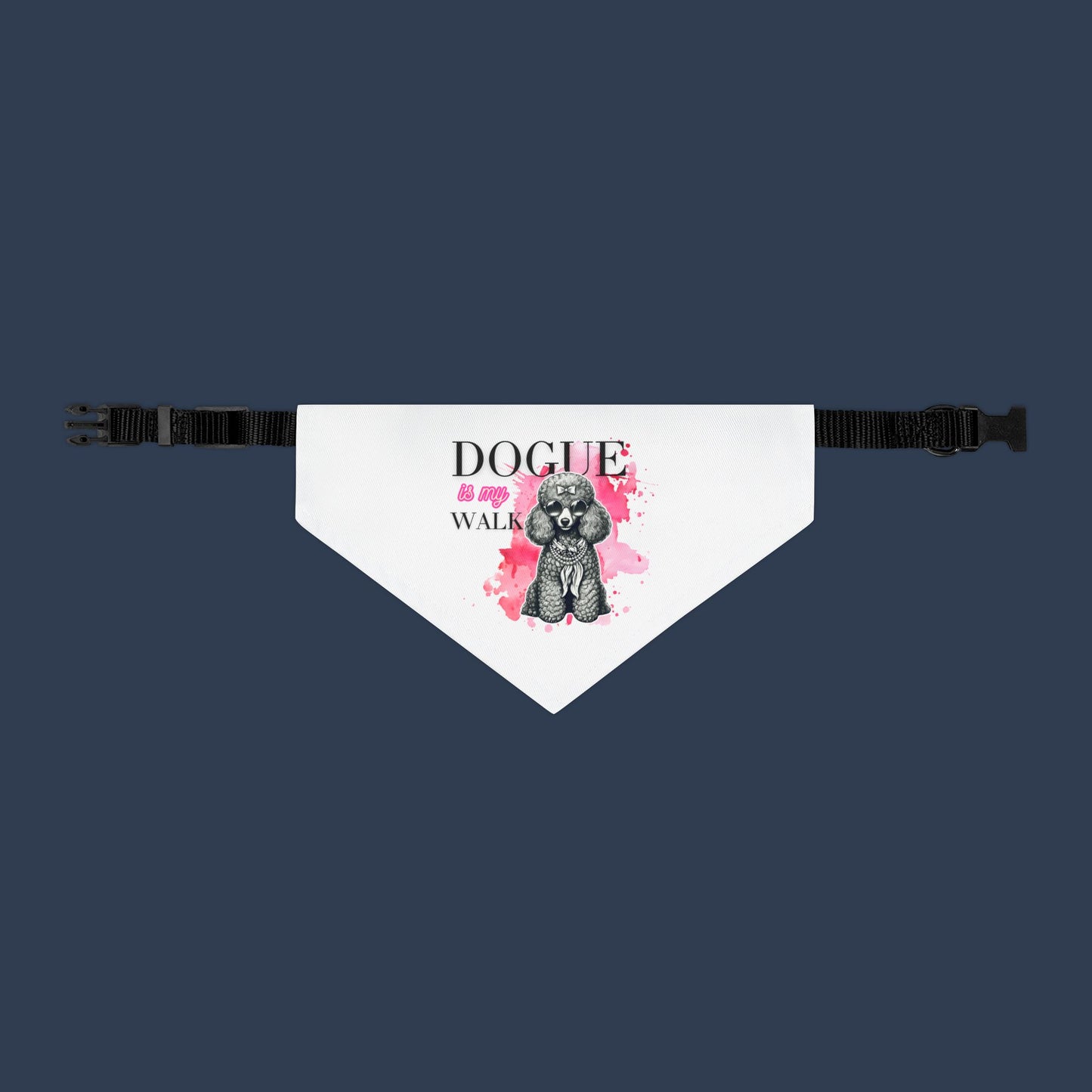Pet Bandana Collar — "Doggie on a Walk" Cute Watercolor Pup Dog Bandana for Small to Medium Dogs