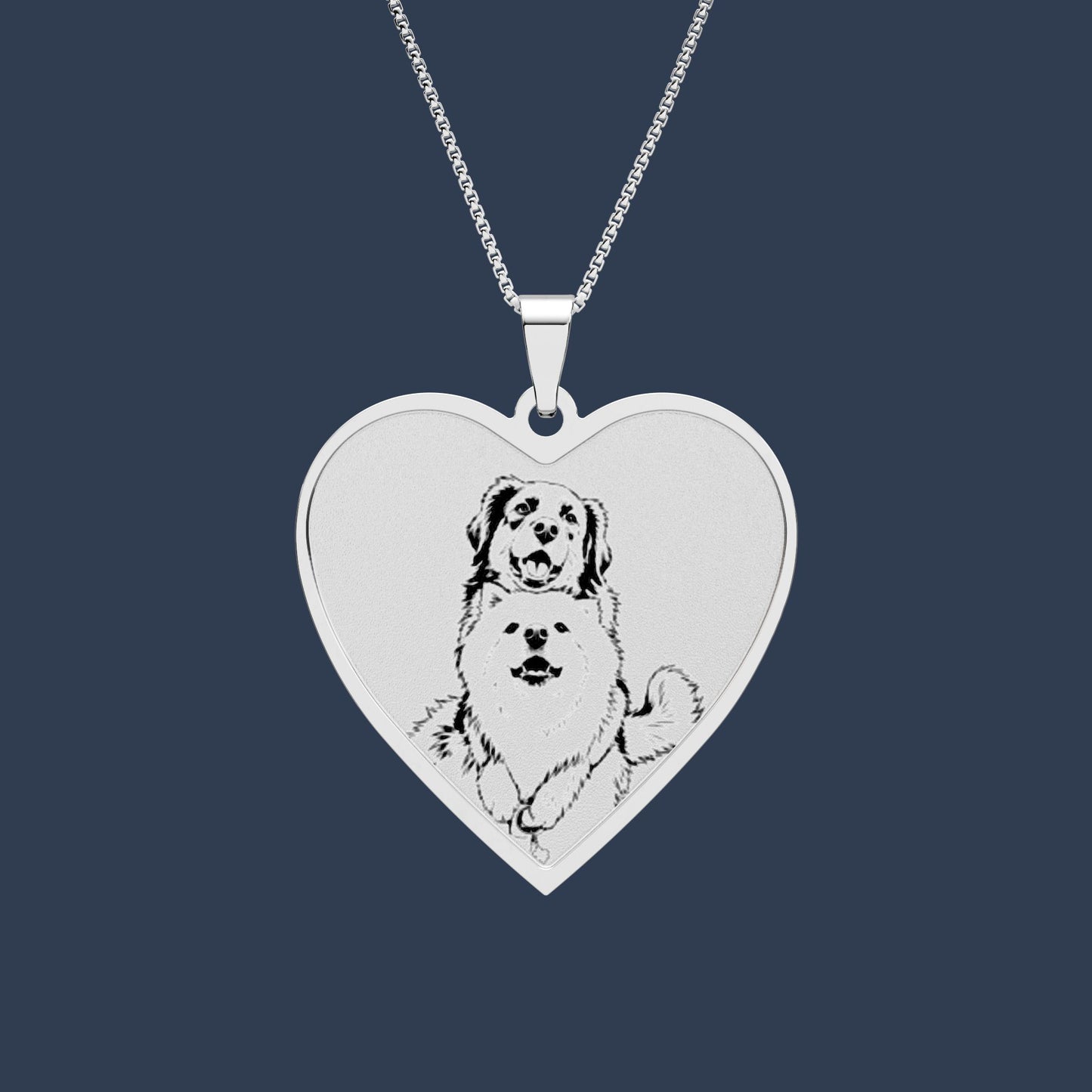 Heart Photo Pendant — Personalized Pet Portrait Necklace