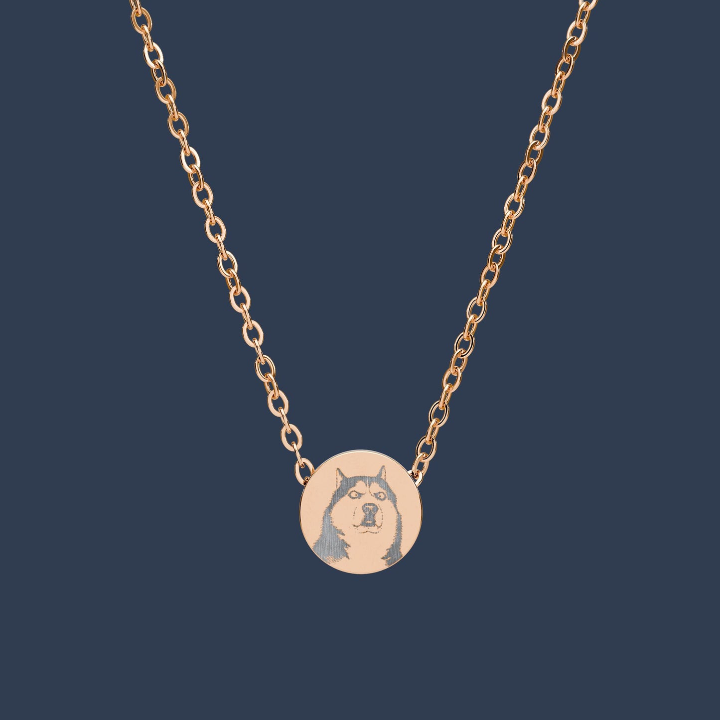 Circle Necklace engraved