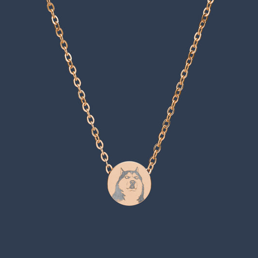 Circle Necklace engraved
