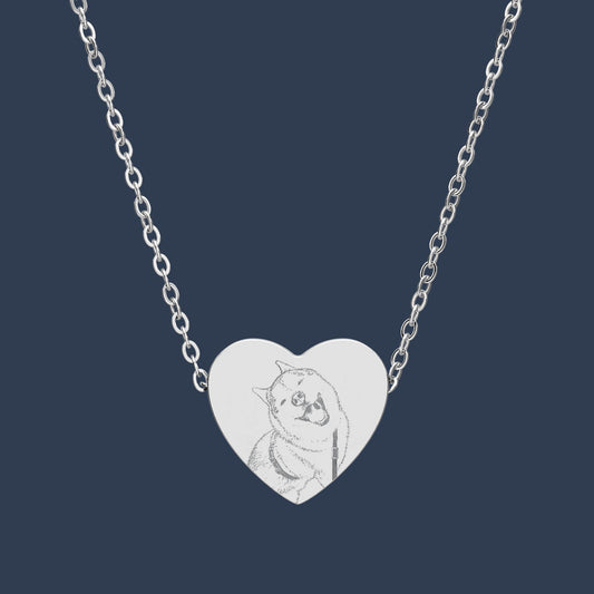 Heart Necklace (Engraving)