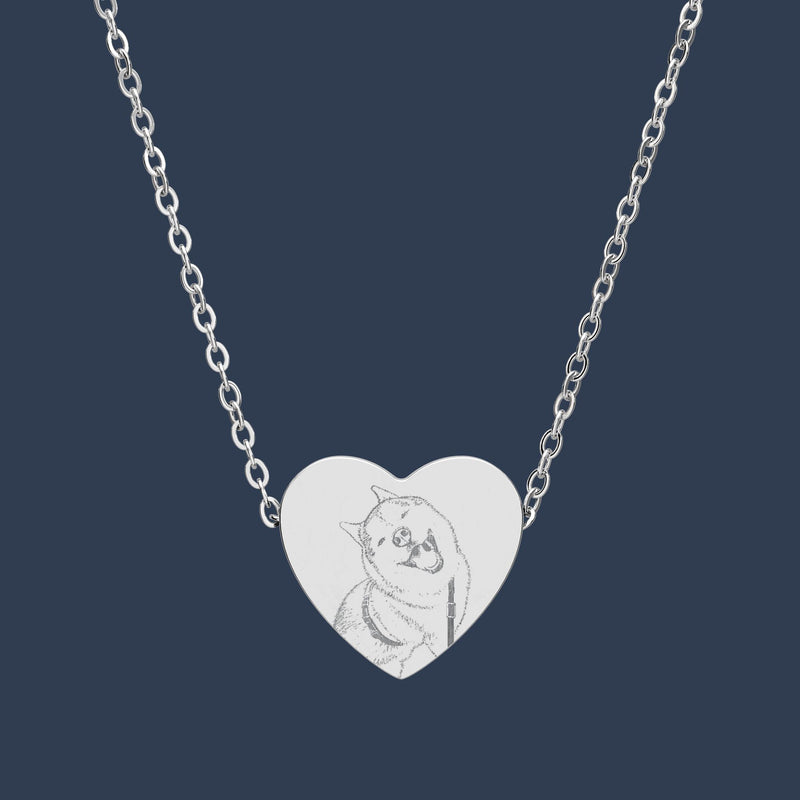 Heart Necklace (Engraving)