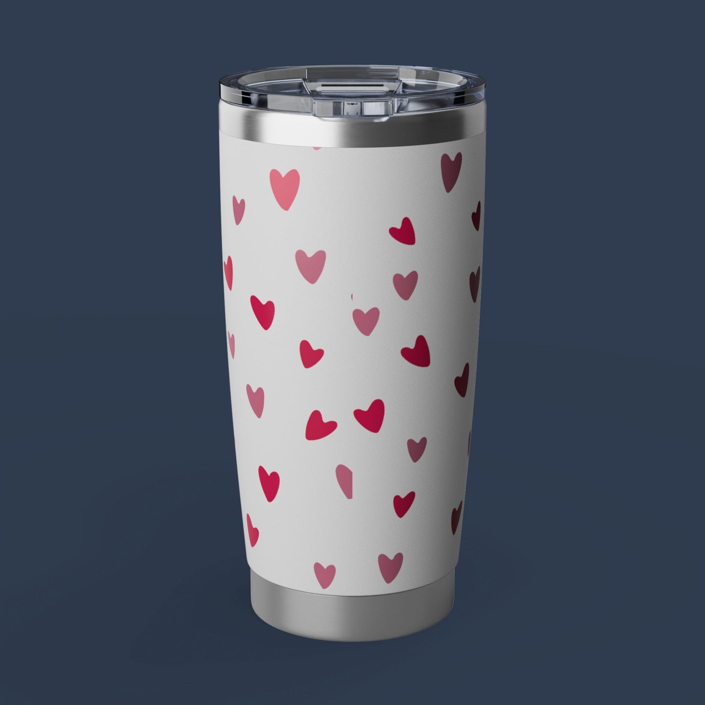 Hydrated Enough? Dog Photo 20oz Tumbler — Heart Pattern Insulated Travel Cup