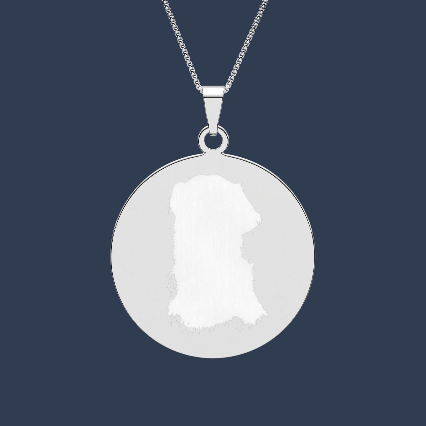 Round Photo Pendant — Personalized Silhouette Photo Necklace