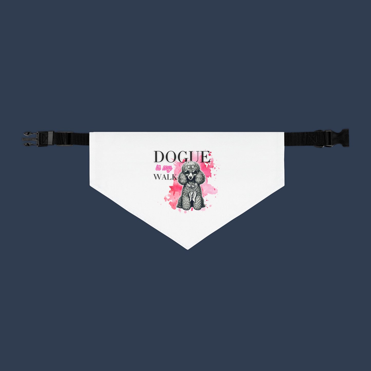 Pet Bandana Collar — "Doggie on a Walk" Cute Watercolor Pup Dog Bandana for Small to Medium Dogs