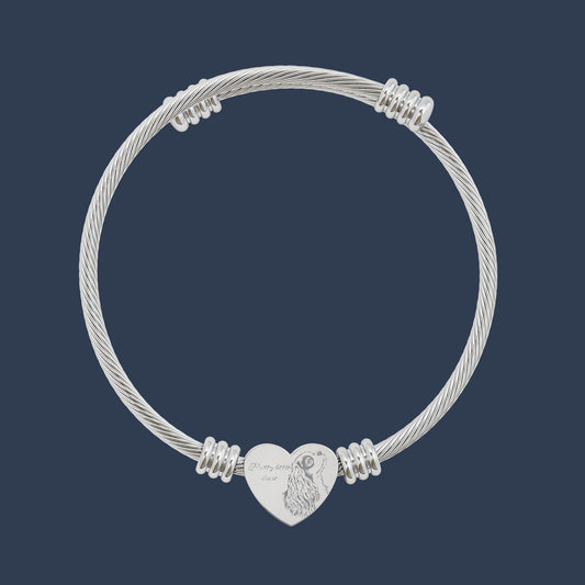 Heart Cuff Bracelet (Engraving)