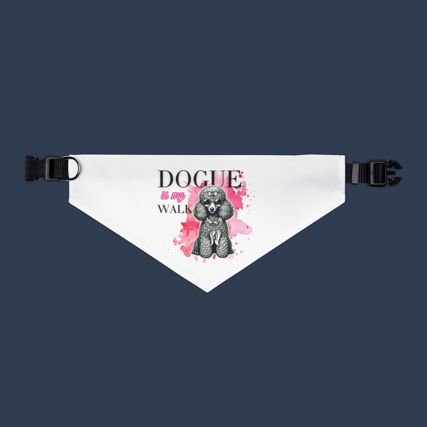 Pet Bandana Collar — "Doggie on a Walk" Cute Watercolor Pup Dog Bandana for Small to Medium Dogs