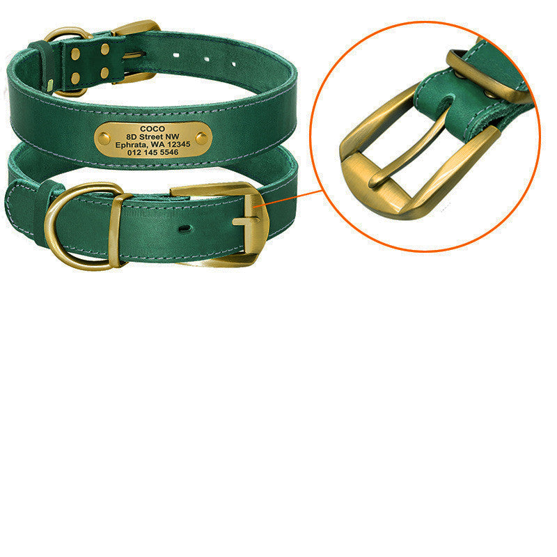 Personalized Dog Collars with Nameplate ID Tags