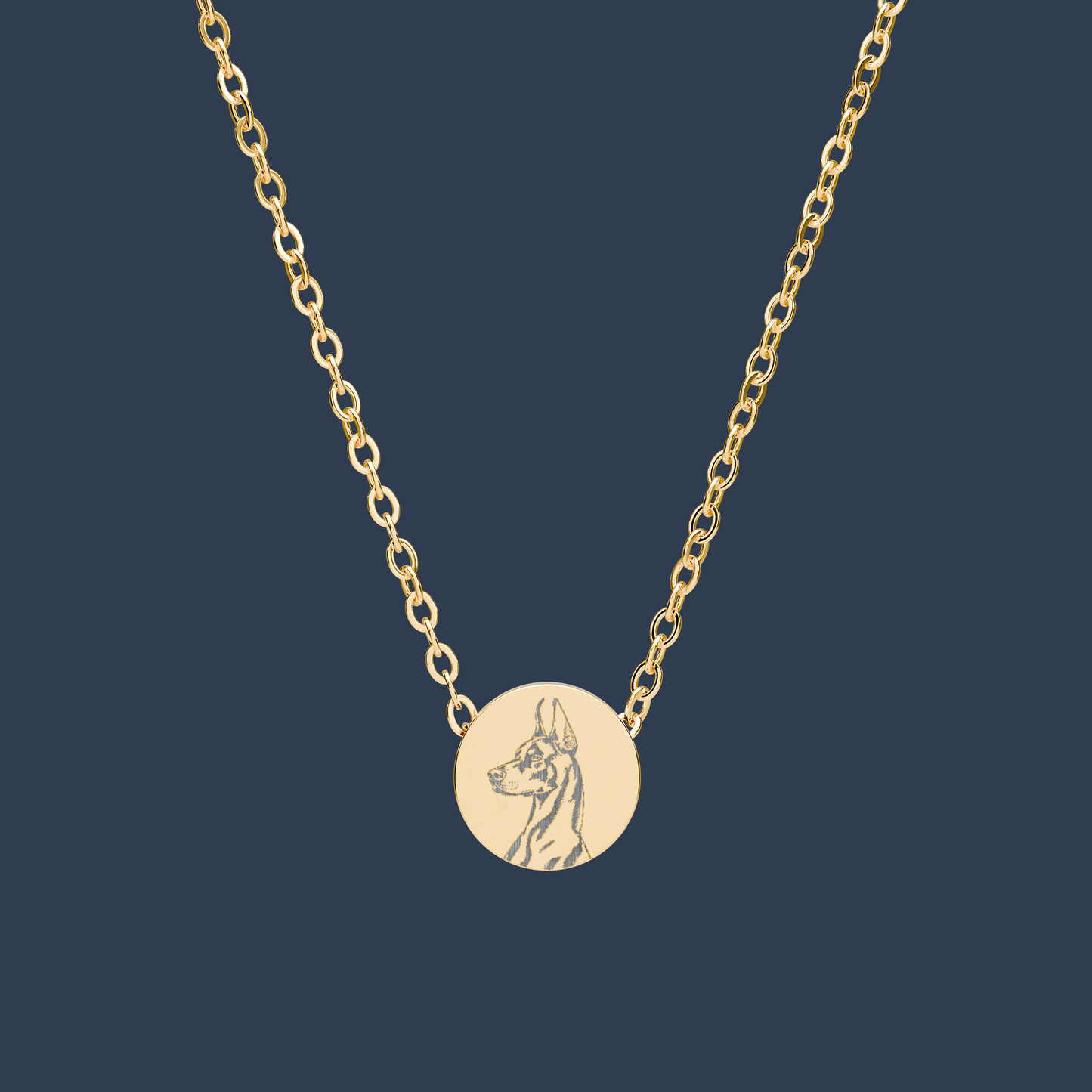 Circle Necklace engraved