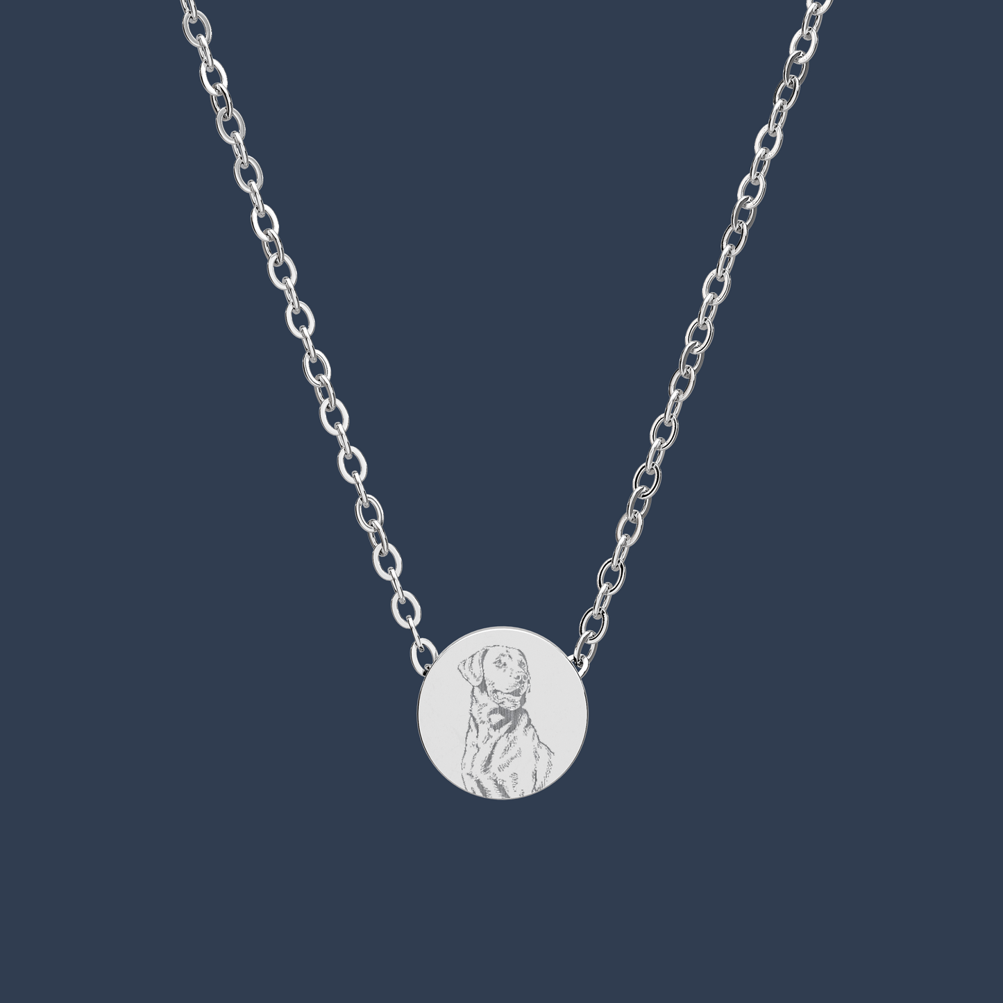 Circle Necklace engraved