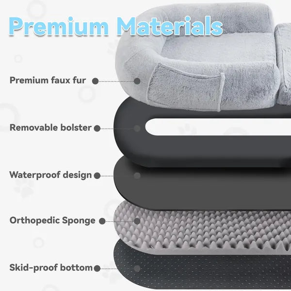 Luxe Foldable Orthopedic Dog Sofa Bed